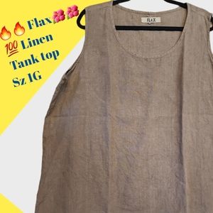 ❤️❤️ Flax Tank top, 💯  Linen, Sz 1G